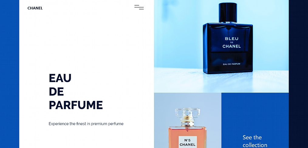 Perfume homepage concept