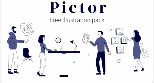 Pictor - Free XD illustration pack