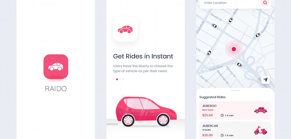 Raido - Ride sharing XD app