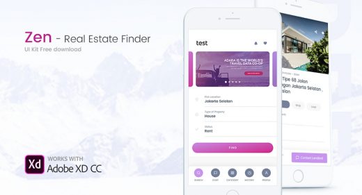 Real estate XD app template