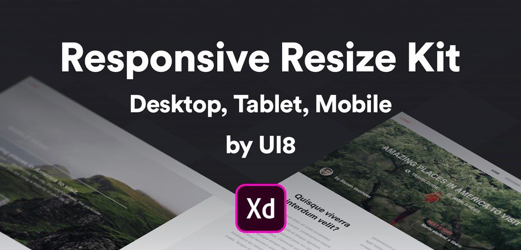 responsive resize ui kit xd