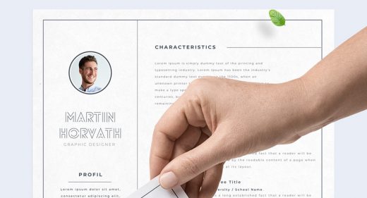 Resume template for Adobe XD