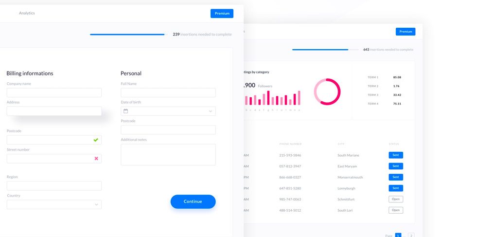 SaaS Dashboard UI Kit for Adobe XD