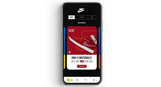 Shoes app XD parallax animation