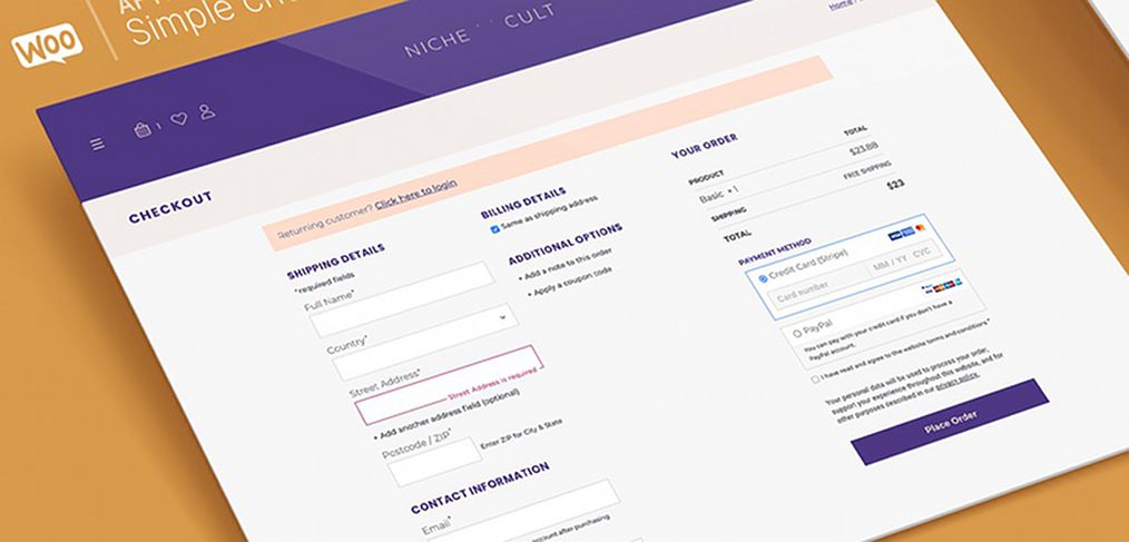 Simple XD checkout form template