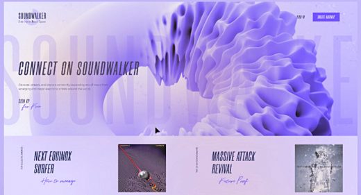 Soundwalker free Adobe XD template