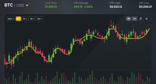 Stocks / Crypto Candle Chart XD template