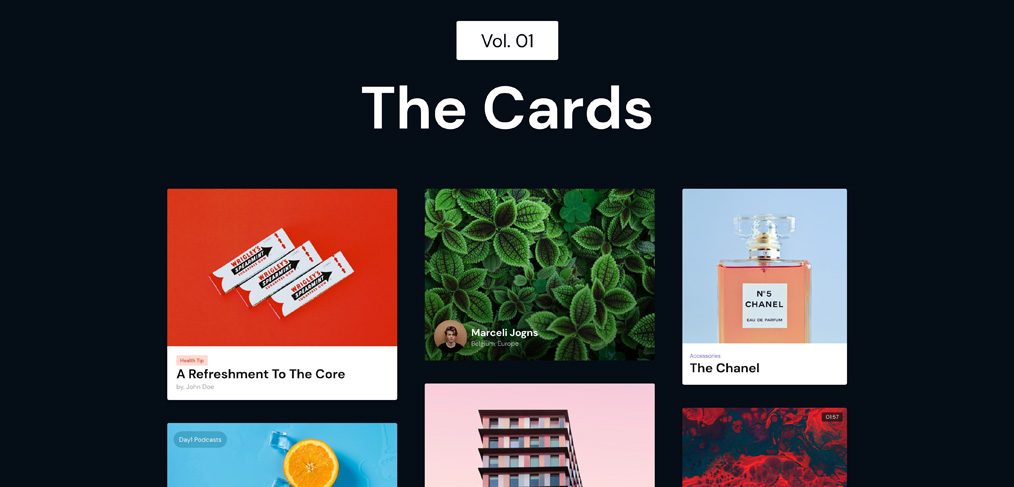 The Cards - Adobe XD freebie