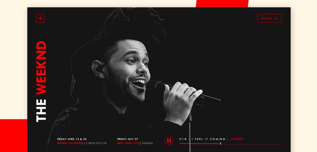 The Weeknd Adobe XD Landing Page Template