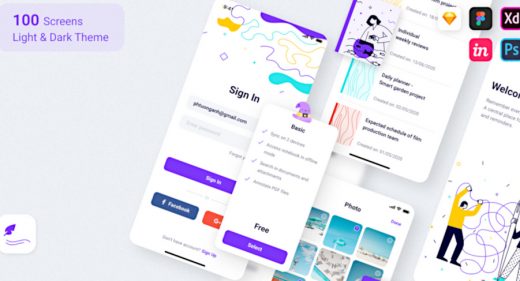 Topnote - Free XD mobile UI kit