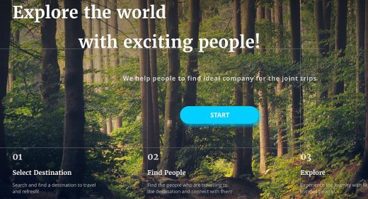 Travel landing page freebie