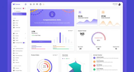 VueSax XD Admin Dashboard