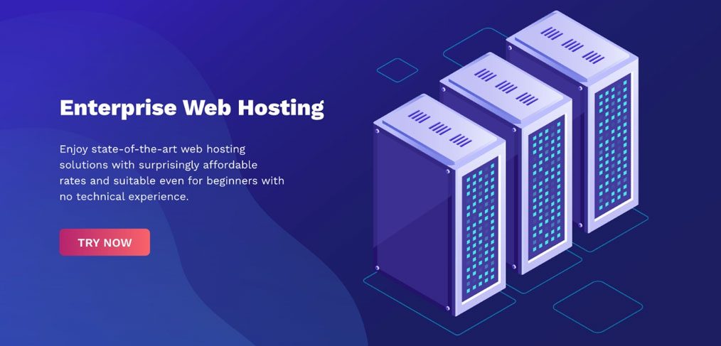 Web hosting XD landing page