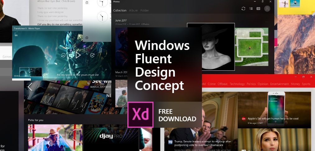 windows fluent design xd