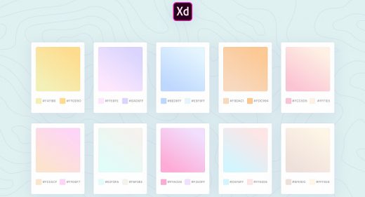 XD gradients palette