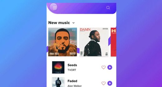 XD music app concept