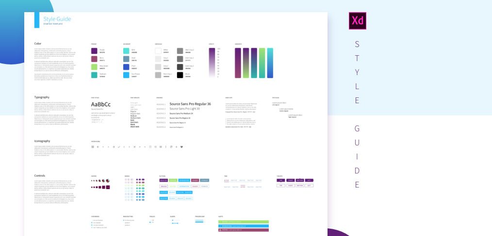 xd style guide template