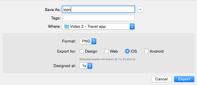 Export Adobe XD