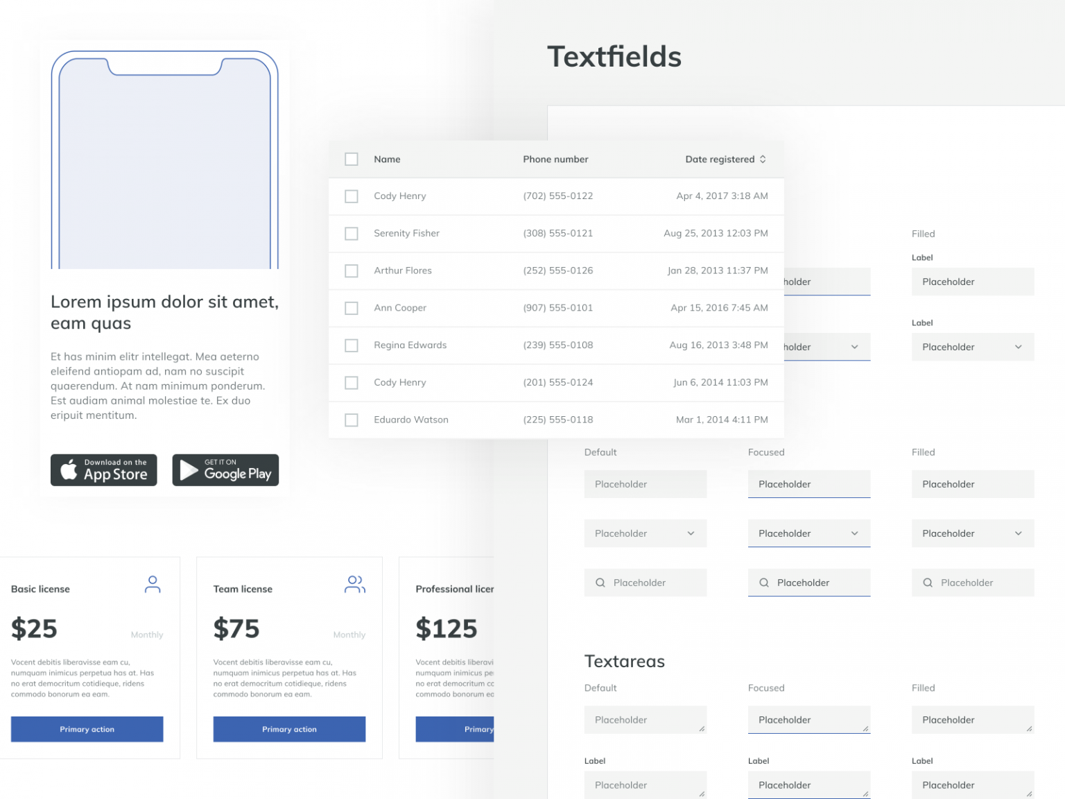 adobe xd premium wireframe kit 2